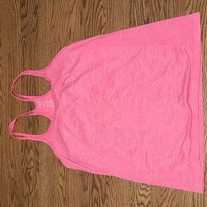 Pink tank top with razor back